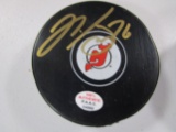 PK Subban of the New Jersey Devils signed autographed logo hockey puck PAAS COA 889