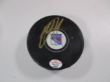 Artemi Panarin of the New York Rangers signed autographed logo hockey puck PAAS COA 883