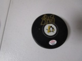Sidney Crosby of the Pittsburgh Penguins signed autographed logo hockey puck PAAS COA 830
