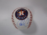 Carlos Correa of the Houston Astros signed autographed logo baseball PAAS COA 107