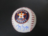 George Springer of the Houston Astros signed autographed logo baseball PAAS COA 101