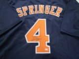 George Springer of the Houston Astros signed autographed baseball jersey PAAS COA 262