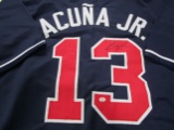 Ronald Acuna of the Atlanta Braves signed autographed baseball jersey PAAS COA 645