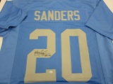 Barry Sanders of the Detroit Lions signed autographed football jersey PAAS COA 736