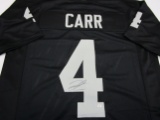 Derek Carr of the Oakland Raiders signed autographed football jersey PAAS COA 743