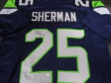 Richard Sherman of the Seattle Seahawks signed autographed football jersey PAAS COA 113