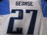 Eddie George of the Tennessee Titans signed autographed football jersey PAAS COA 175