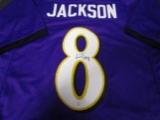 Lamar Jackson of the Baltimore Ravens signed autographed football jersey PAAS COA 190