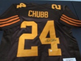 Nick Chubb of the Cleveland Browns signed autographed football jersey PAAS COA 358