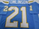 LaDainian Tomlinson of the San Diego Chargers signed autographed football jersey PAAS COA 462