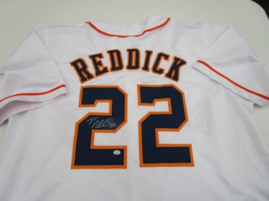 Josh Reddick of the Houston Astros signed autographed baseball jersey PAAS COA 633
