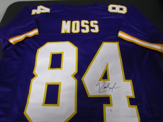 Randy Moss of the Minnesota Vikings signed autographed football jersey PAAS COA 126
