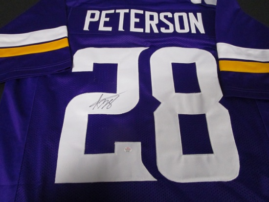 Adrian Peterson of the Minnesota Vikings signed autographed football jersey PAAS COA 135