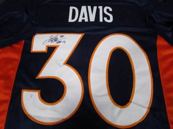 Terrell Davis of the Denver Broncos signed autographed football jersey PAAS COA 517