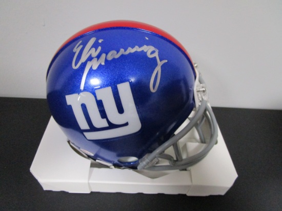 Eli Manning of the New York Giants signed autographed mini football helmet PAAS COA 126
