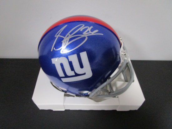 Saquon Barkley of the New York Giants signed autographed mini football helmet PAAS COA 130