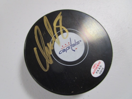 Alexander Ovechkin of the Washington Capitals signed autographed hockey puck PAAS COA 016