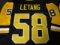 Kris Letang of the Pittsburgh Penguins signed autographed hockey jersey PAAS COA 339