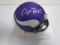 Adam Thielen of the Minnesota Vikings signed autographed football mini helmet COA 814