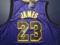 LeBron James of the LA Lakers signed autographed basketball jersey CA COA 743