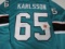 Eric Karlsson of the San Jose Sharks signed autographed hockey jersey PAAS COA 424