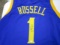 D'Angelo Russell of the Golden State Warriors signed autographed basketball jersey PAAS COA 629