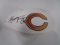 Mike Singletary of the Chicago Bears signed autographed logo football PAAS COA 597