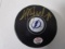 Nikita Kucherov of the Tampan Bay Lightning signed autographed hockey puck PAAS COA 908
