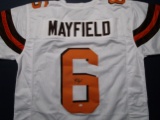 Baker Mayfield of the Cleveland Browns signed autographed football jersey PAAS COA 238
