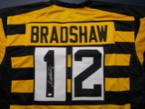 Terry Bradshaw of the Pittsburgh Steelers signed bumblebee football jersey PAAS COA 559