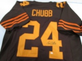 Nick Chubb of the Cleveland Browns signed autographed football jersey PAAS COA 361