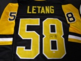 Kris Letang of the Pittsburgh Penguins signed autographed hockey jersey PAAS COA 339