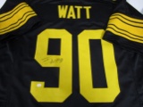 TJ Watt of the Pittsburgh Steelers signed autographed football jersey PAAS COA 157