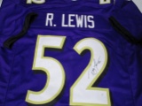 Ray Lewis of the Baltimore Ravens signed autographed football jersey PAAS COA 512