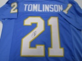 LaDainian Tomlinson of the San Diego Chargers signed autographed football jersey PAAS COA 464