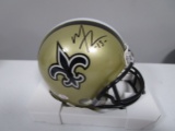 Michael Thomas of the New Orleans Saints signed autographed football mini helmet COA 749