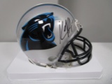 Kyle Allen of the Carolina Panthers signed autographed football mini helmet COA 738