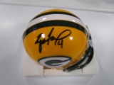 Brett Favre of the Green Bay Packers signed autographed football mini helmet COA 837
