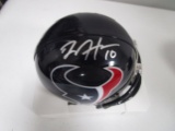 DeAndre Hopkins of the Houston Texans signed autographed football mini helmet COA 882