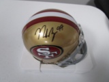 Nick Bosa of the San Francisco 49ers signed autographed football mini helmet COA 092