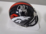 John Elway of the Denver Broncos signed autographed football mini helmet COA 080