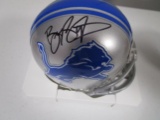 Barry Sanders of the Detroit Lions signed autographed football mini helmet COA 065