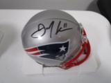 Julian Edelman of the New England Patriots signed autographed football mini helmet COA 158