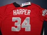 Bryce Harper of the National League All Stars signed autographed baseball jersey PAAS COA 833