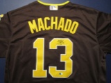 Manny Machado of the San Diego Padres signed autographed baseball jersey Legends COA 081