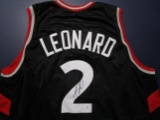 Kawhi Leonard of the Toronto Raptors signed autographed basketball jersey PAAS COA 582