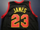 LeBron James of the Cleveland Cavaliers signed autographed basketball jersey CA COA 660