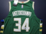 Giannis Antetokounmpo of the Milwaukee Bucks signed autographed basketball jersey PAAS COA 925