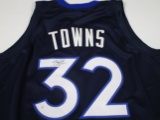 Karl Anthony Towns of the Minnesota Timberwolves signed basketball jersey PAAS COA 564