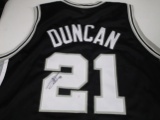 Tim Duncan of the San Antonio Spurs signed autographed basketball jersey PAAS COA 414